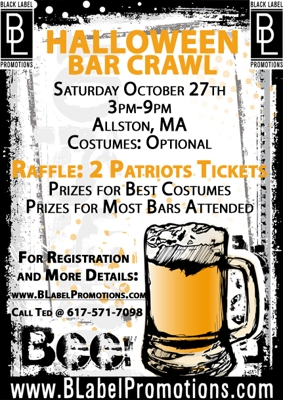 365 things to do in Boston allston halloween bar crawl