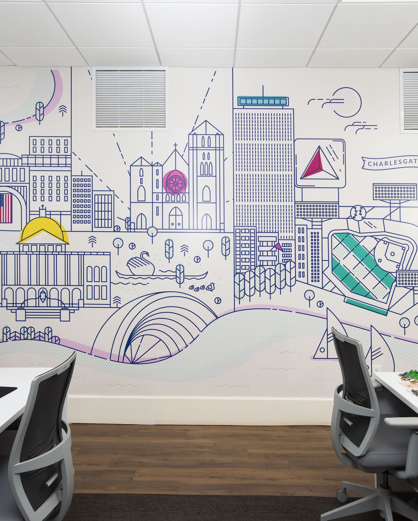 CHARLESGATE office wall graphic