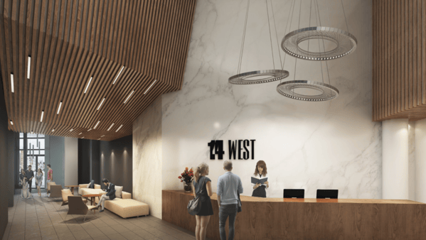 14 west condos lobby