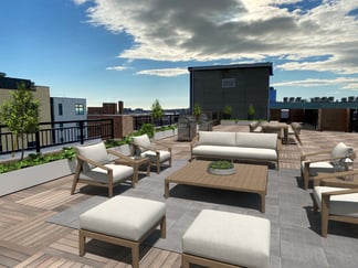 90o Apartments in Revere roof deck