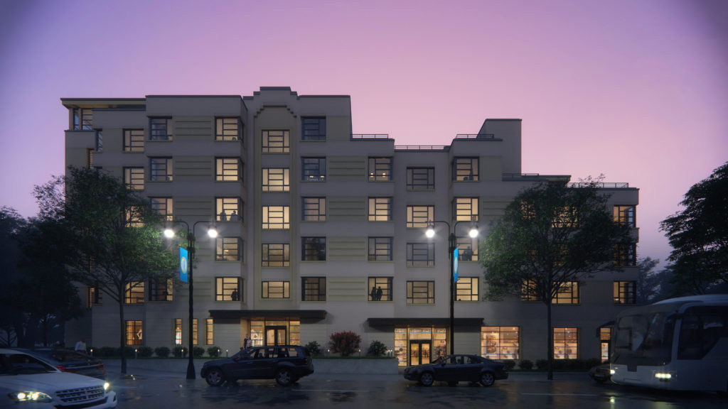 The Aberdeen Front Facade Night