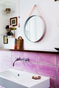 Pretty Purple Backsplash @ Kathy Kuo Home Read more at http://tatertotsandjello.com/2014/02/home-decor-trends-2014-radiant-orchid.html#5hMjCmjMG36GMHwk.99