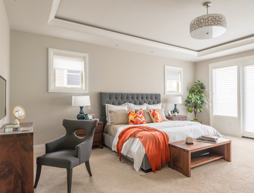 master bedroom staging photo